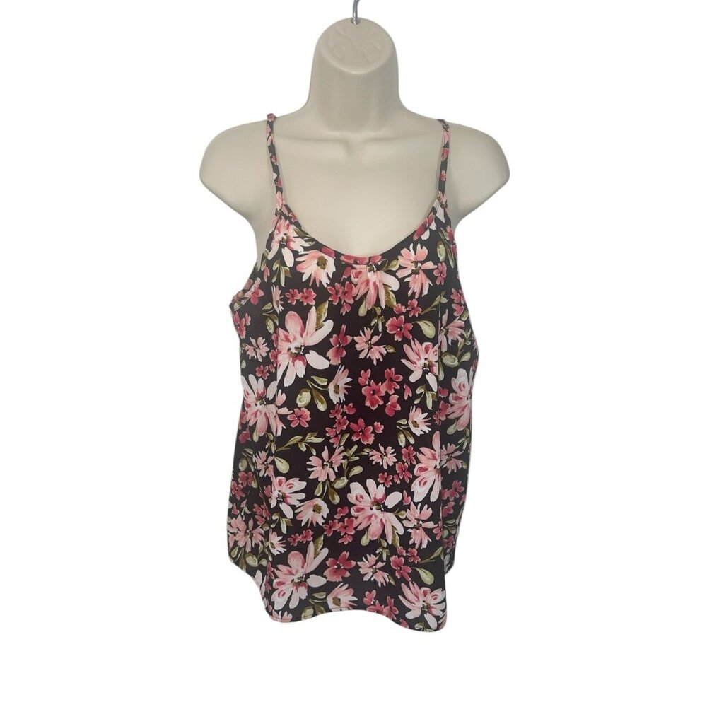 STACCATO Women's Medium Pink Black Floral Blouse